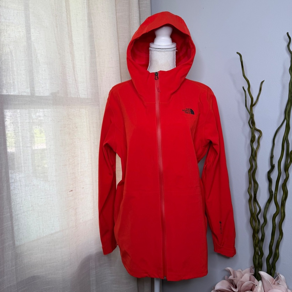 North Face Apex Flex GORE-TEX Jacket Red Orange Rain Coat Women's XL NF0A3SOS